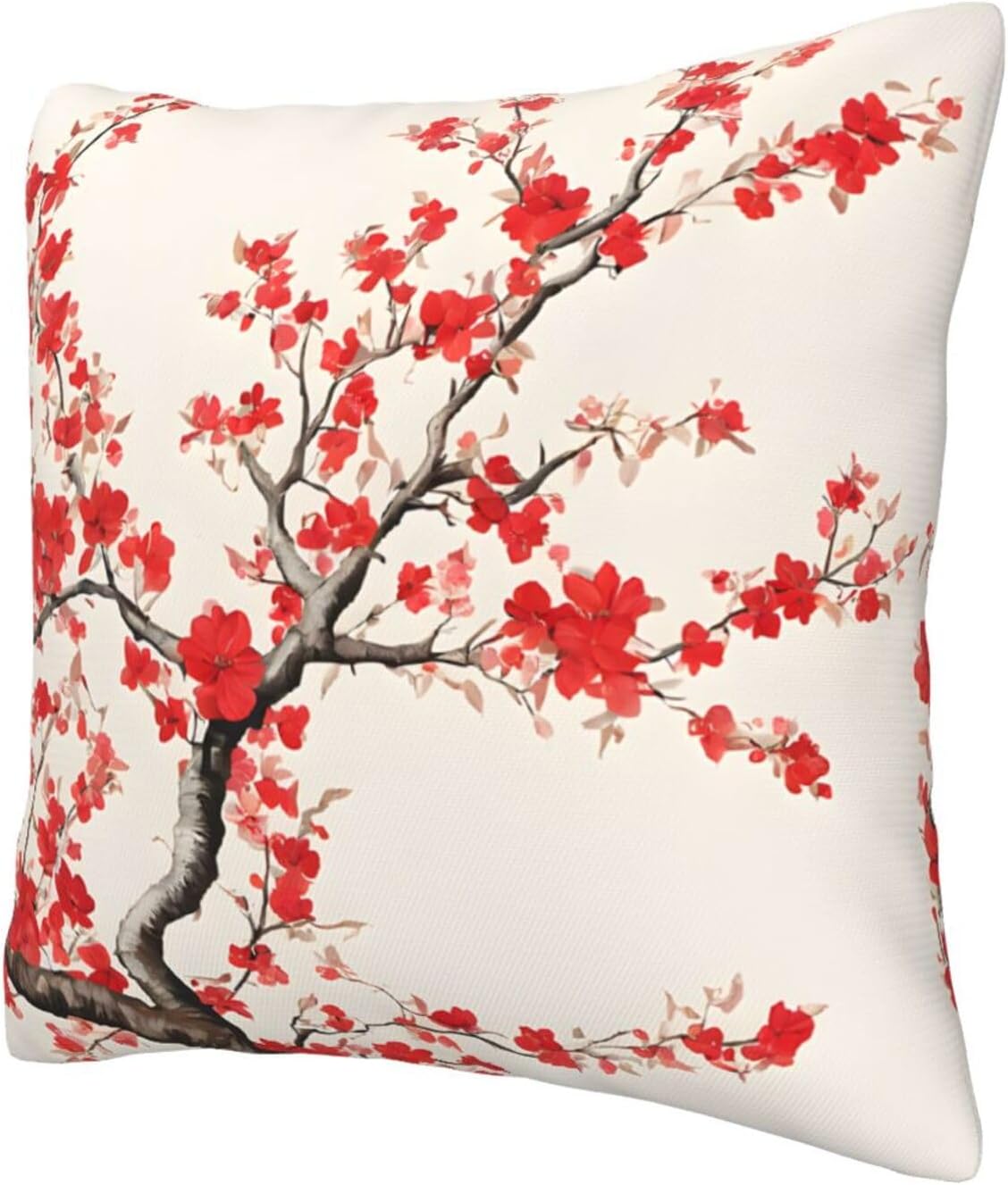 All-Season Square Pillow Covers 18"X18", Floral, Decorative Throw Pillow Covers for Sofa Bed Couch, Hidden Zipper Cushion Cover, Square Lumbar & Accent Pillowcases for Home Decor