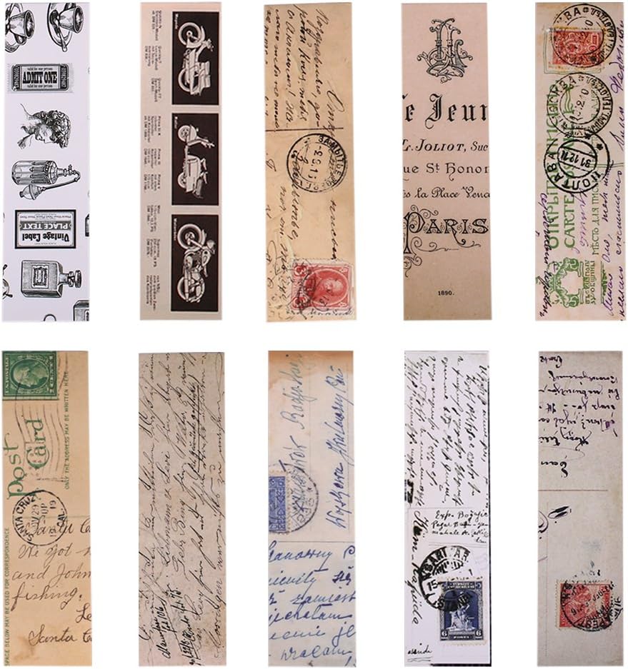 Vintage Style Bookmarks for Women Men, 30PCS (Retro Collection)