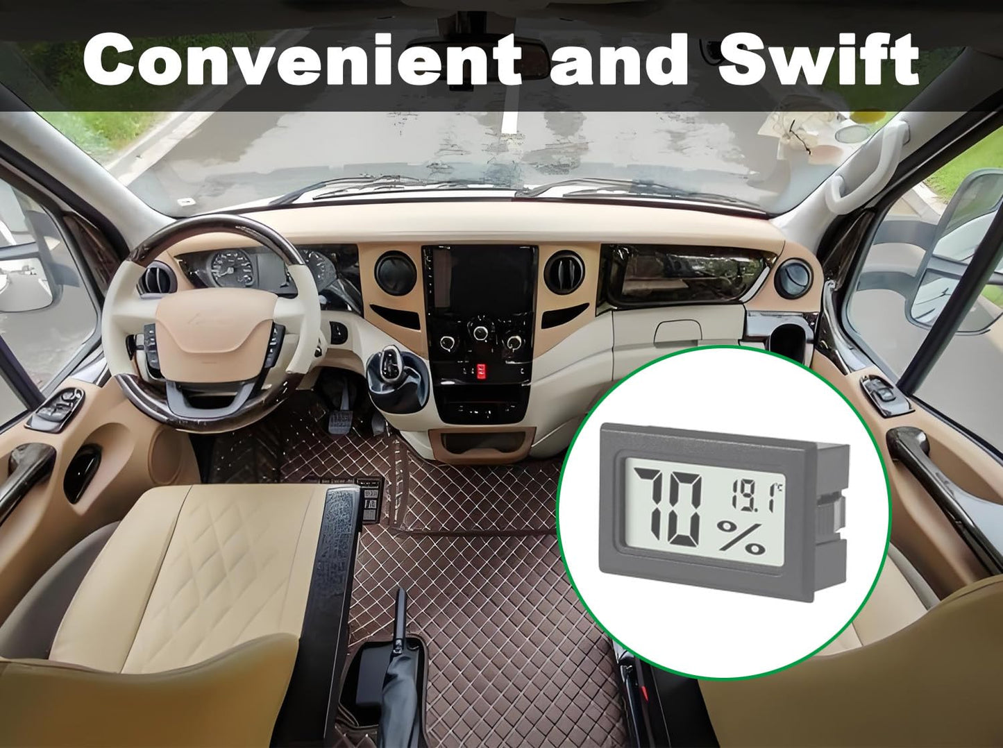 Indoor Digital Display Thermometer Hygrometer Temperature Meter Humidity Monitor with Clear Accurate Reading Temperature Humidity Gauge for Bedroom Garage Warehouse Home Office Car Greenhouse 2pcs