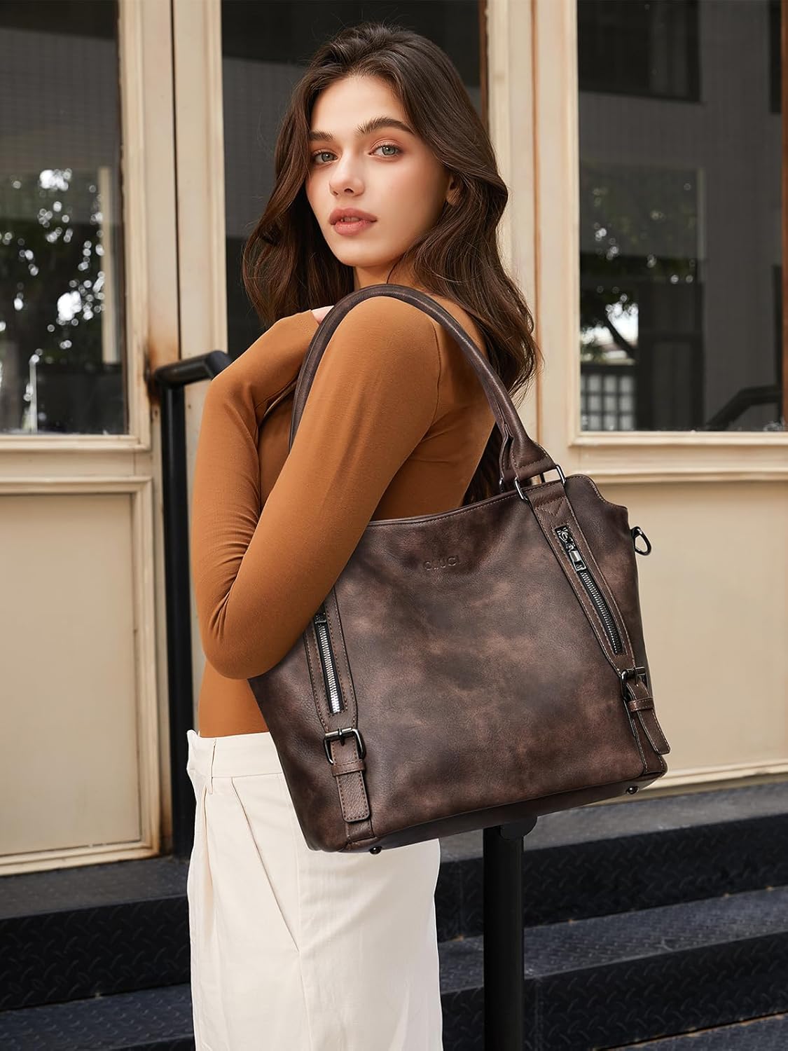 CLUCI Purses for Women, Large Hobo Bags, Multiple Pockets Tote Handbags, Water Repellent Shoulder Bag with Adjustable Strap