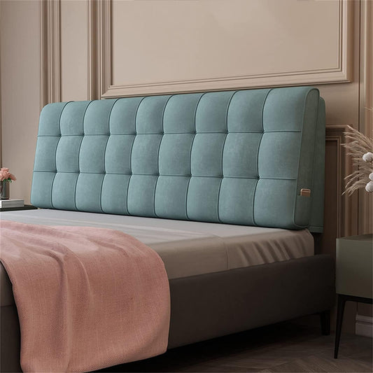 Reading Pillow Flannel Bedside Cushions Bed Backrest Cushion Upholstered Wedge Cushion Lumbar Pad Double Bedroom(Size:No headboard 74.8"/190cm,Color:A)