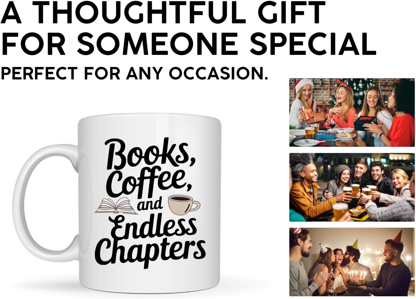 Book Lovers Coffee Mug 11oz White -Readers Potion - Gift for Book Club Bookworm Bookish Reading Nerdy Avid Readers Women