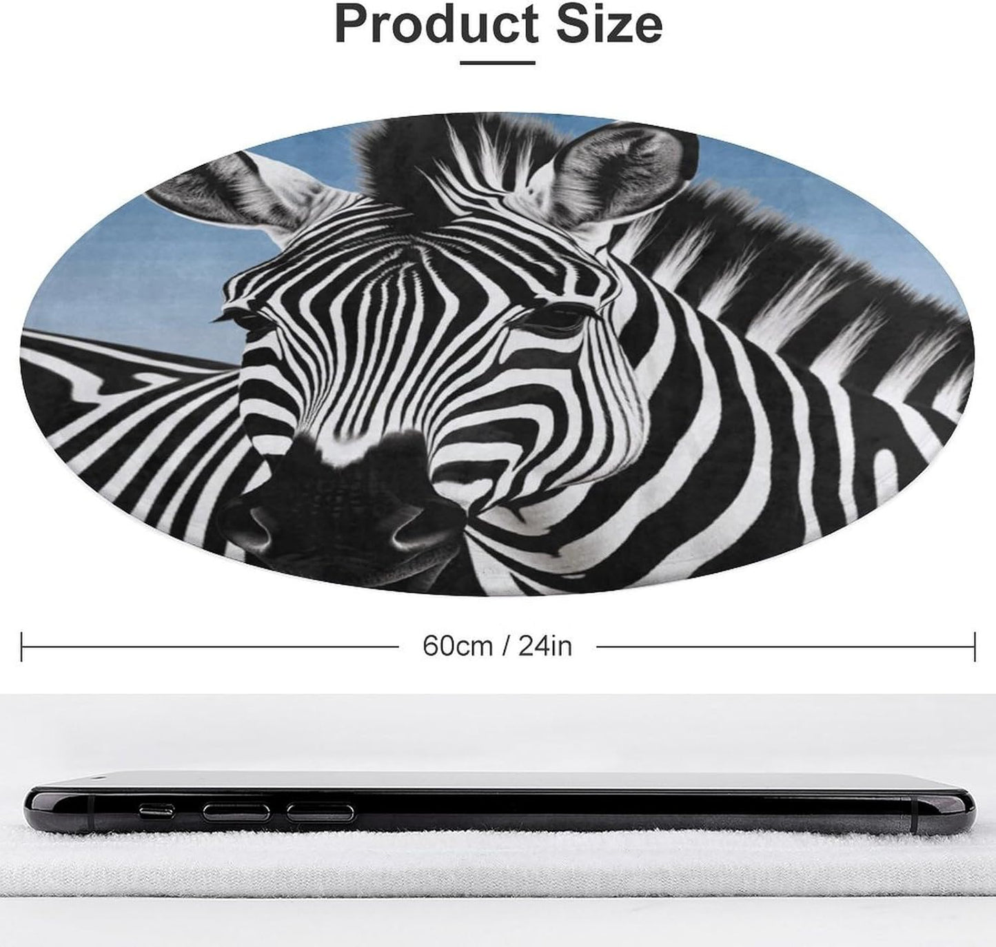 Zebra Circle Rug Retro Luxury Coral Velvet Floor Mat Non Slip Soft Indoor Floor Carpet Comfy Thickened Area Rugs Modern Aesthetic Minimalist Carpets for Home Decor