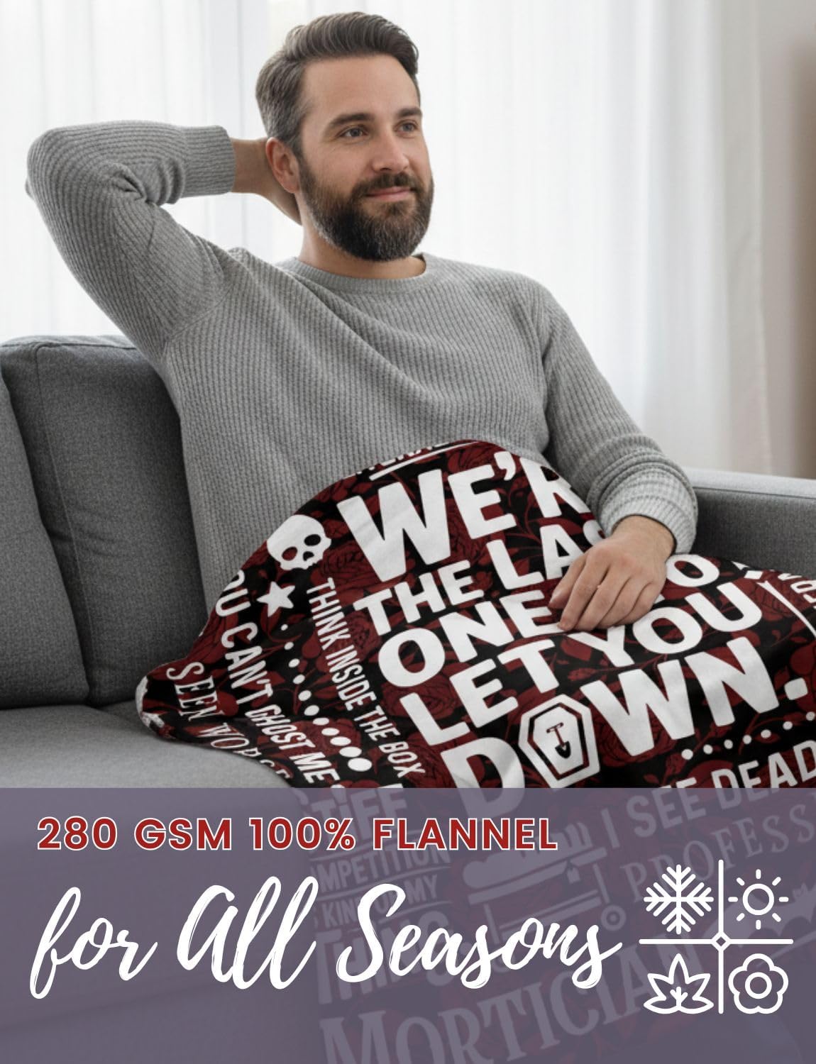 Mortician Gifts, Funeral Director Blanket, for Men, Women, Besties, Soft Throw Blanket 50"x65"