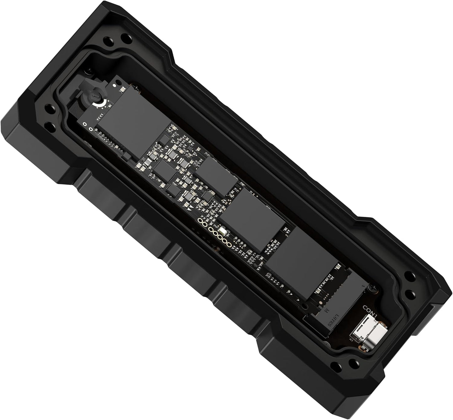 ASUS TUF Gaming A2- USB-C 3.2 Gen 2x2 Portable SSD Enclosure, Dual M.2 NVMe PCIe and SATA, MIL-STD-810H Drop Resistance, IP68 Water and dust Resistance, Aluminum Alloy Chassis and a Thermal pad