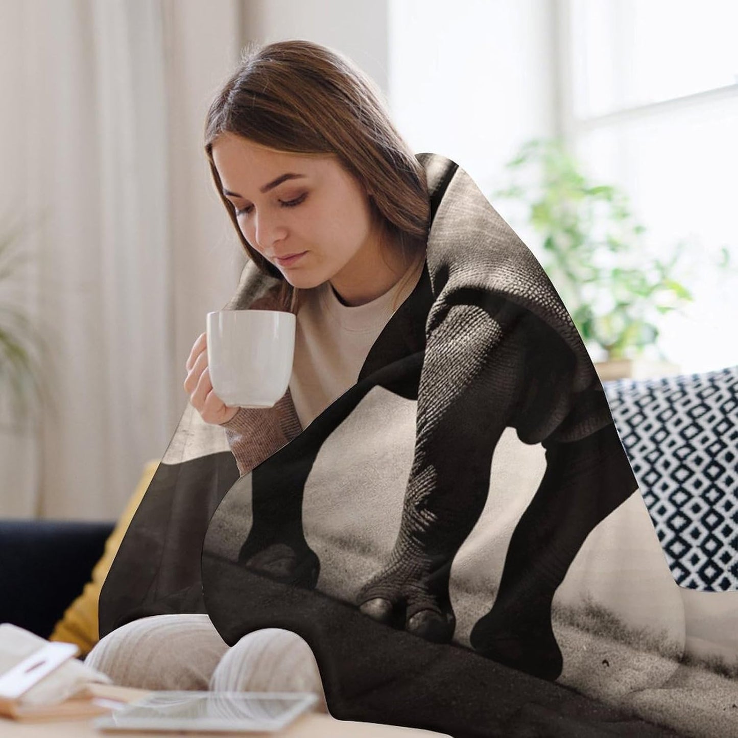 South Africa Animal Blanket Super Soft Lightweight Throw Blanket Cute Cozy Warm Bed Blanket Decorative Fuzzy Blanket All-Season Home Decor Gift for Sofa Couch Living Room 60"*80"（150 * 200cm）