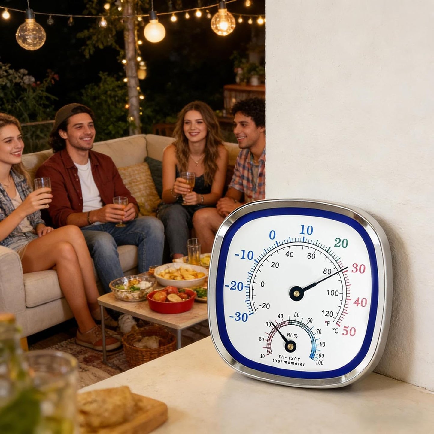 Hygrometer Temperature Gauge, Desktop Humidity Monitor, Compact Humidity and Temperature Monitor for Home, Office, Library, Bedroom, Closet, Greenhouse, Basement, Apartment, Living Room