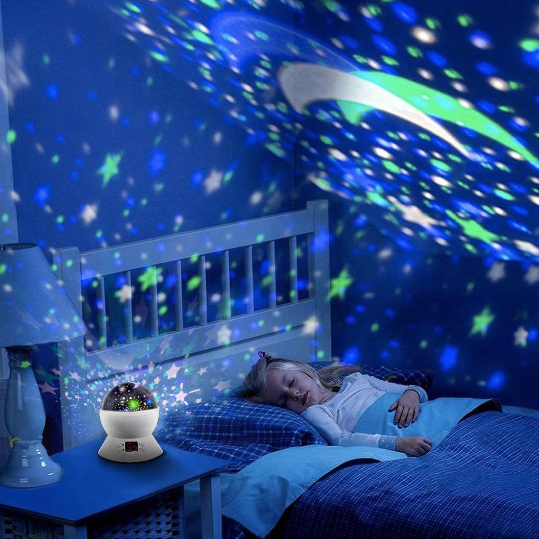 Star Night Light Projector for Kids with Timer - Glow in The Dark Stars and Moon, Best Gift for 1-14 Years Old