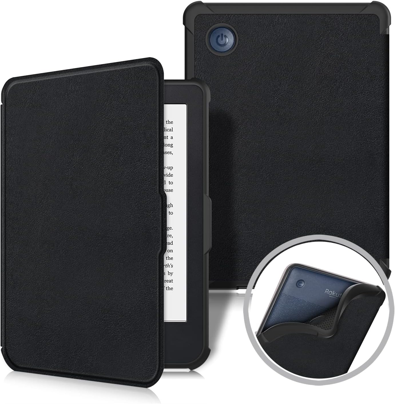 Case Compatible with Kobo Clara Colour/Clara BW(2024)/Clara 2E (2022)/Tolino Shine Color/Shine 5(2024)/Shine 4 (2022) 6" Slim Shell with Stand Function Auto Wake/Sleep Smart Cover,Black