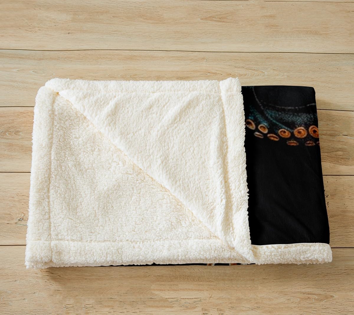 Feelyou Blue Black Octopus Fleece Throw Blanket Queen 90"x90" Tentacles Sherpa Blanket Boys Girls Kids for Bed Sofa Couch Room Decor Ocean Kraken Plush Blanket Sealife Sea Animal Fuzzy Blanket