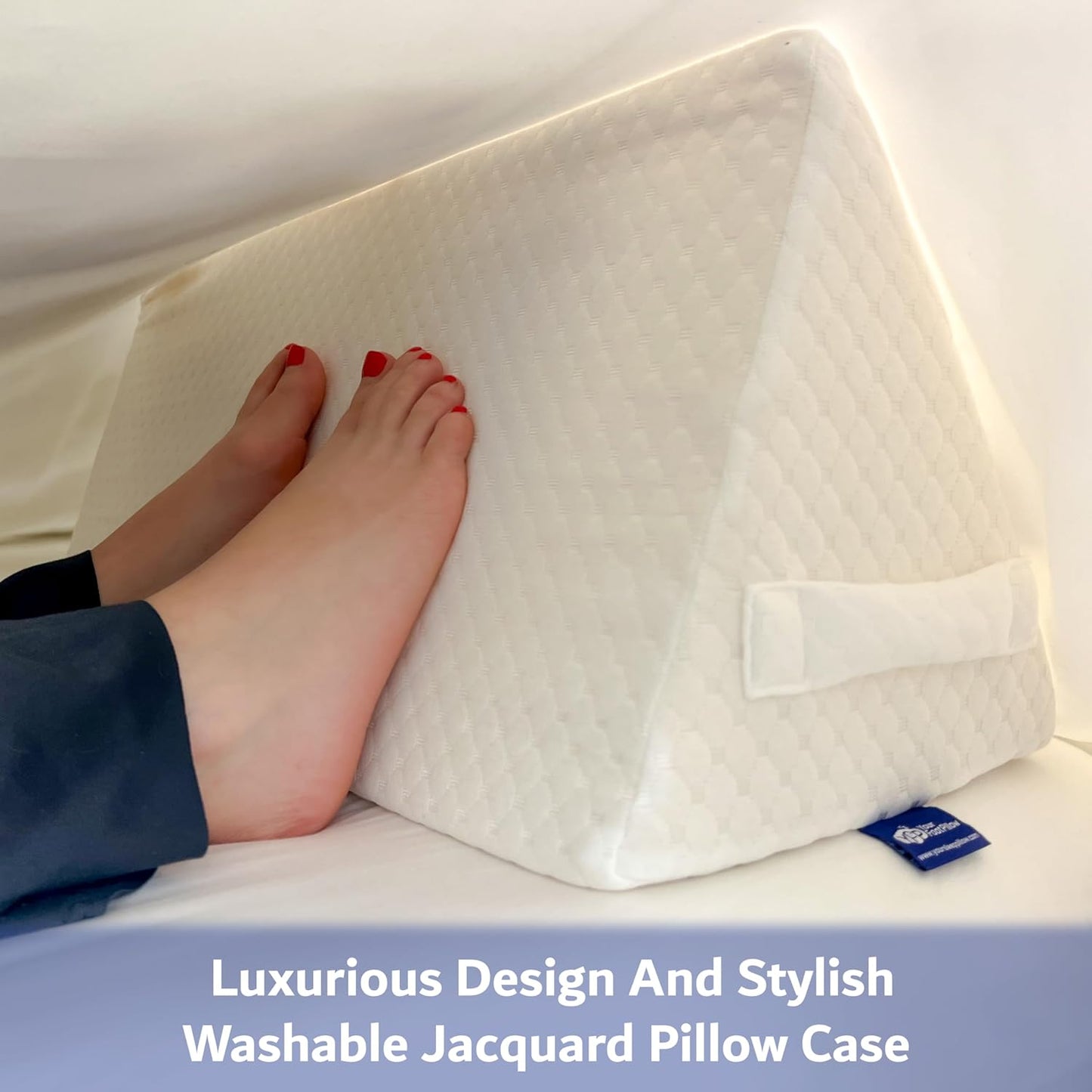 Triangle Foot Pillow - Optimal Restful Sleep Blanket Elevation Wedge Pillow, Comfortable Sleep Leg Pillow, Ankle Support Pillow, Recommended for Back/Knee/Hip Pain
