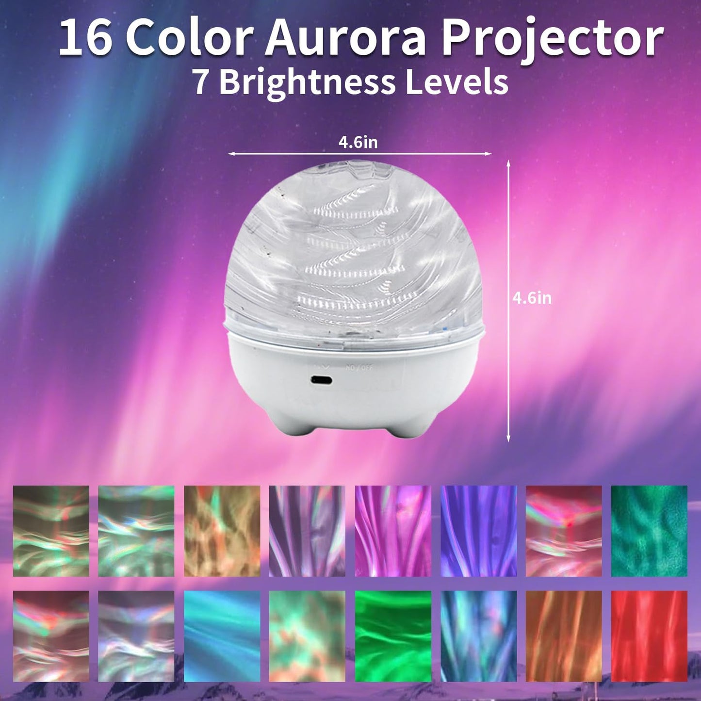 Bath Lights for Kids, 2400mAh Cordless Ocean Projector with Remote & Touch Control, Splash-Resistant Rechargeable Shower Light (Not Waterproof), 16 Colors & 4 Modes for Bath Time & Bedroom