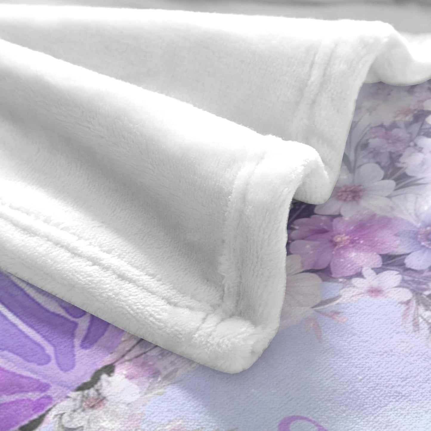 Christian Gifts for Women, Inspirational Faith Blanket, Spiritual Throw Blanket for Adults, Birthday Gifts for Mom, Sister, Friend, Daughter, Christian Butterfly Blanket (Purple 2, 60*50inch)
