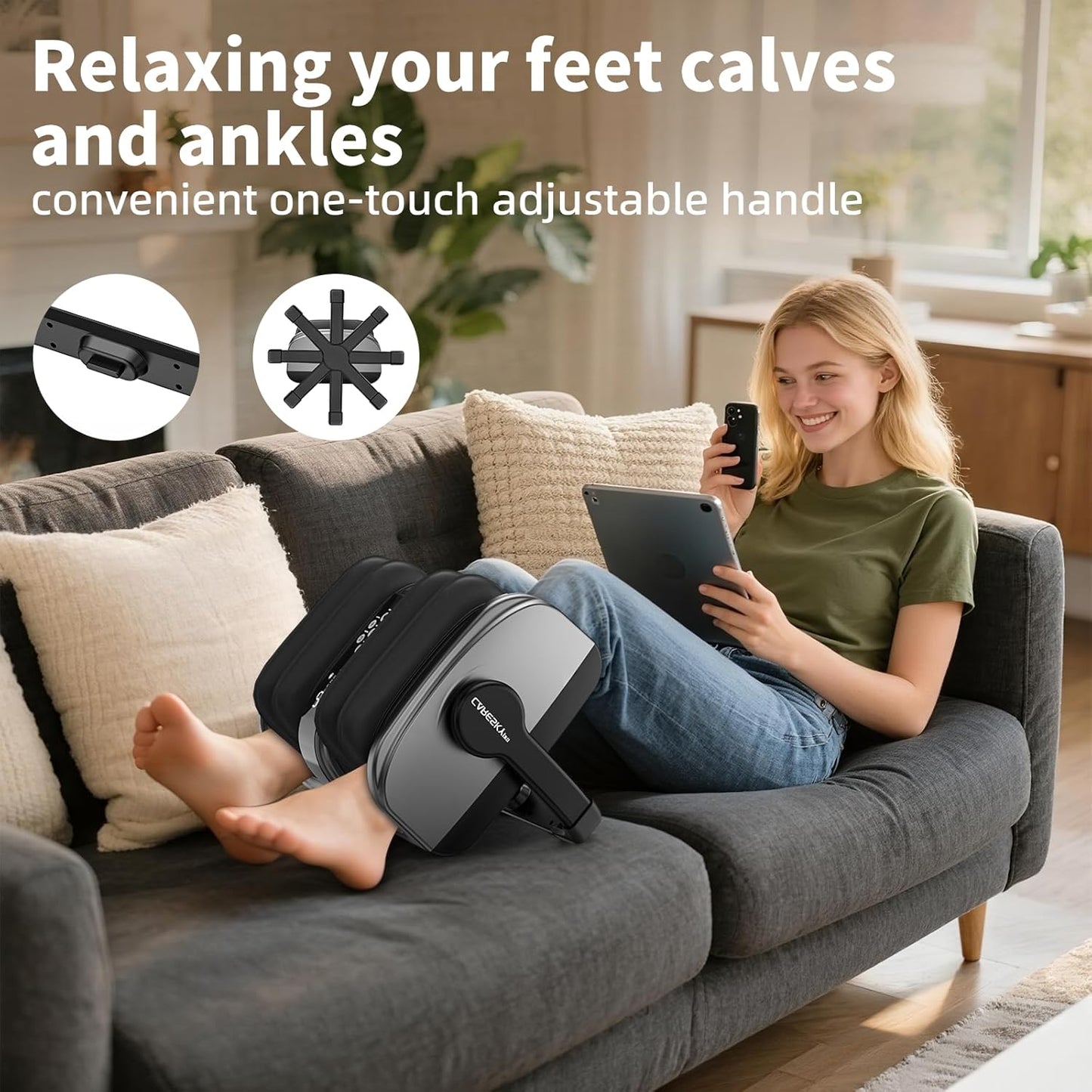 CARESKY® Foot Massager with Heat, FSA＆HSA Eligible, Shiatsu Foot Massager for Plantar Fasciitis, Neuropathy, Circulation and Pain Relief, Deep Kneading for Foot Calf Gifts for Women Men Mom Dad