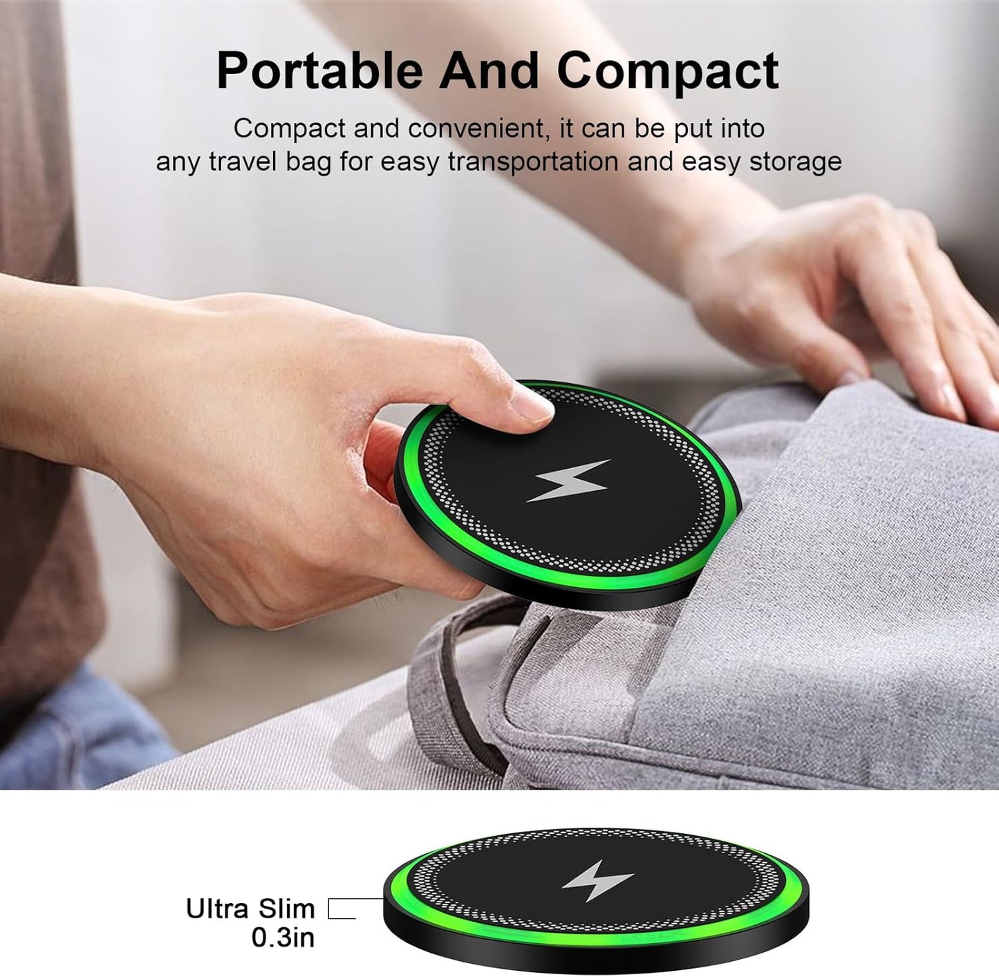 For Samsung Wireless Charger Fast Charging Pad for Galaxy S26/S25 Ultra/S24 Plus/S24 FE/S24Ultra/S23+/S22/S21,15W Wireless Phone Charger Android Charging Station Mat for Google Pixel 9 8A with Adapter