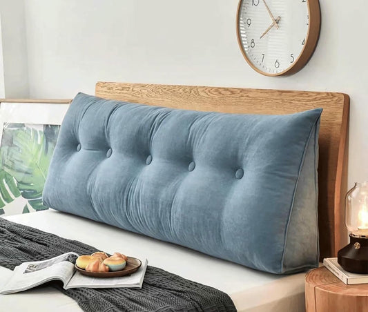 Triangle Headboard Pillow, Soft Bolster Cushion for Backrest Support, Comfortable Positioning Pillow for Bed, Ideal for Reading & Relaxing
