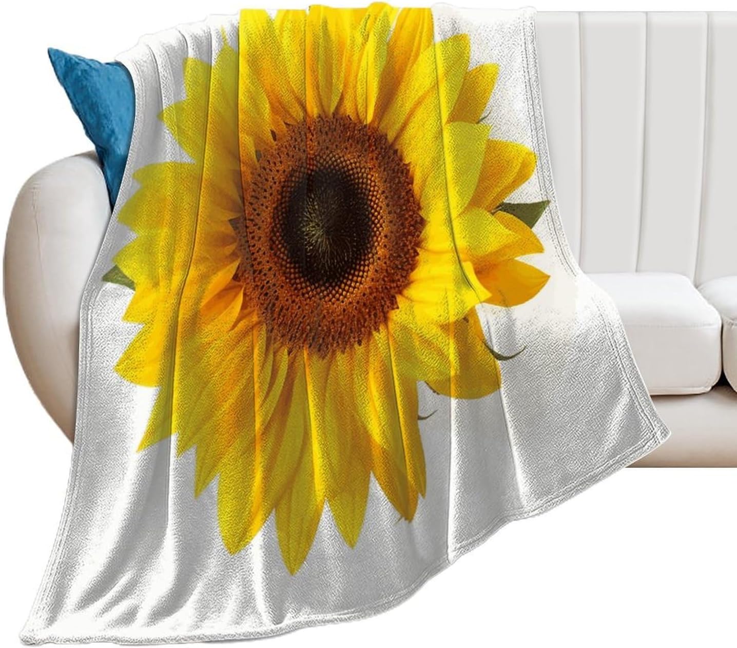 Sunflower Isolated Blanket Super Soft Lightweight Throw Blanket Cute Cozy Warm Bed Blanket Decorative Fuzzy Blanket All-Season Home Decor Gift for Sofa Couch Living Room 50"*60"（130 * 150cm）
