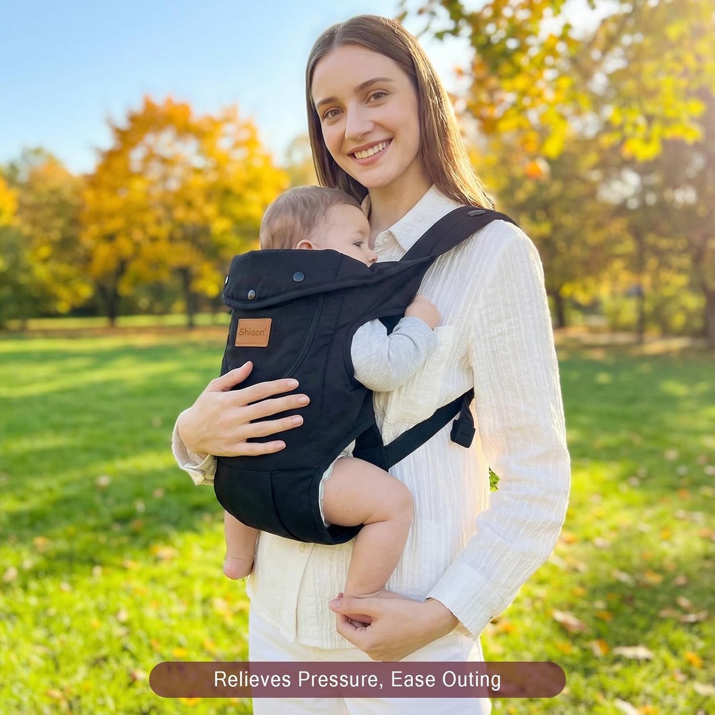 Baby Carrier Newborn to Toddler(7-30lbs), Toddler Carrier Baby Holder Carrier with Adjustable Shoulder Strap, Chest Carriers, Black