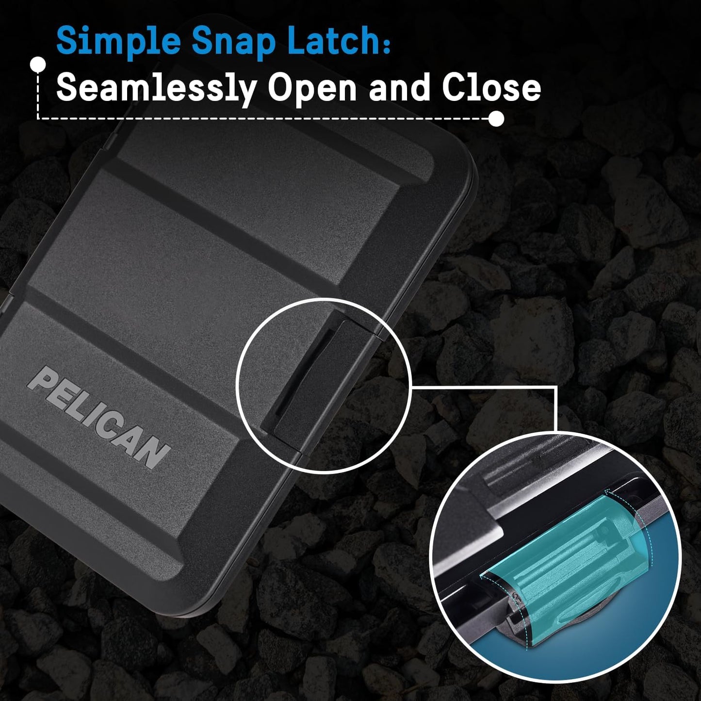 Pelican MagSafe Wallet for iPhone - Heavy Duty MIL-STD Snap-On Phone Magnetic Wallet and Phone Card Holder - Detachable and Slim Hard Case for iPhone 17 Pro Max /16 Pro Max/15/14/13/12/Pixel 10- Black