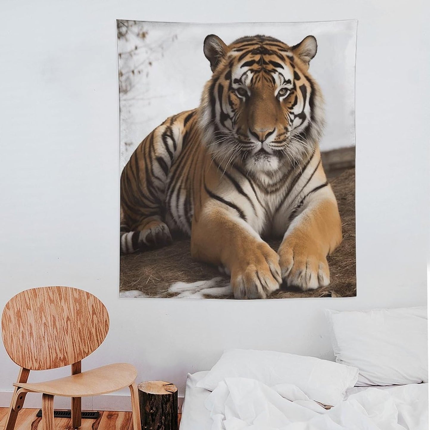 FodPand Big Tiger Tapestry Anti-fading Wall Tapestry with Installation Kit Backdrop Banner Multipurpose Aesthetic Tapestries Boho Wall Art Hanging Decorative Blanket 50"x60"