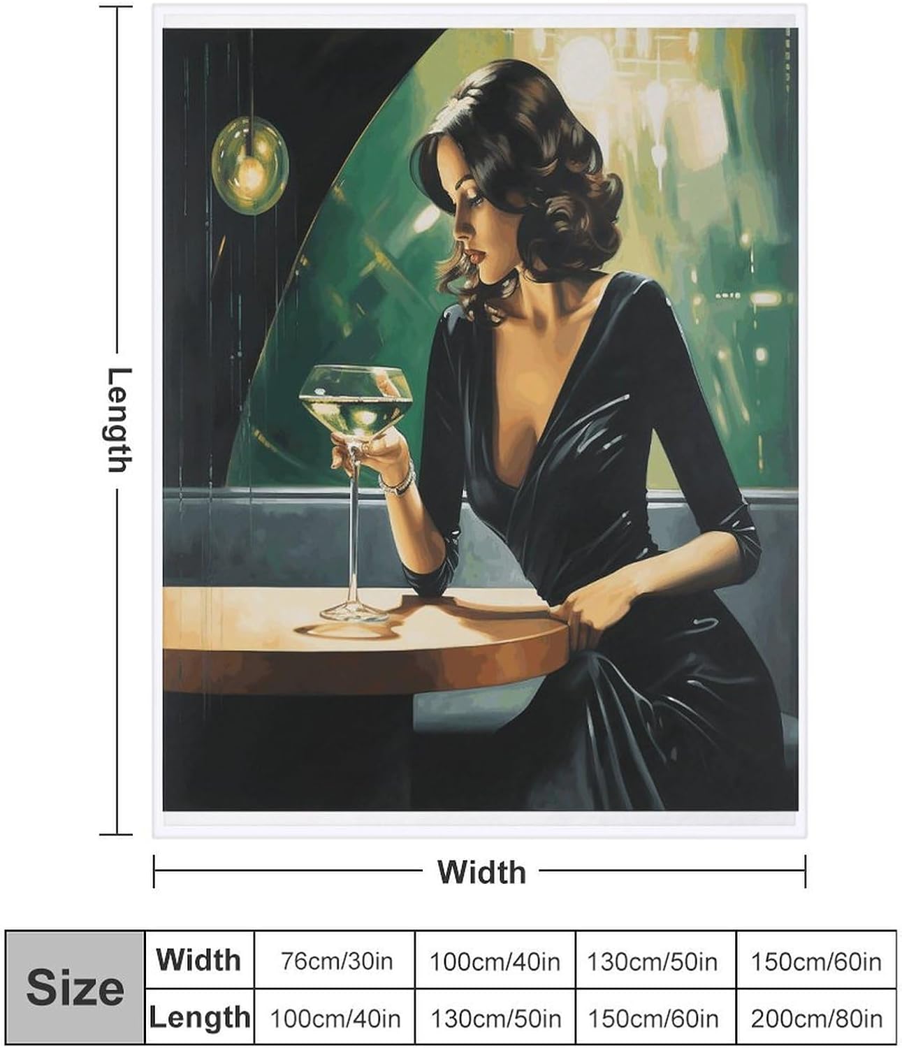 Woman Drinking Alone Throw Blanket for Couch Super Soft Warm Lightweight Throw Blankets Cozy Flannel Bed Blanket Cute Decorative Blankets for All Seasons Home Decor Gift 50"*60"（130 * 150cm）