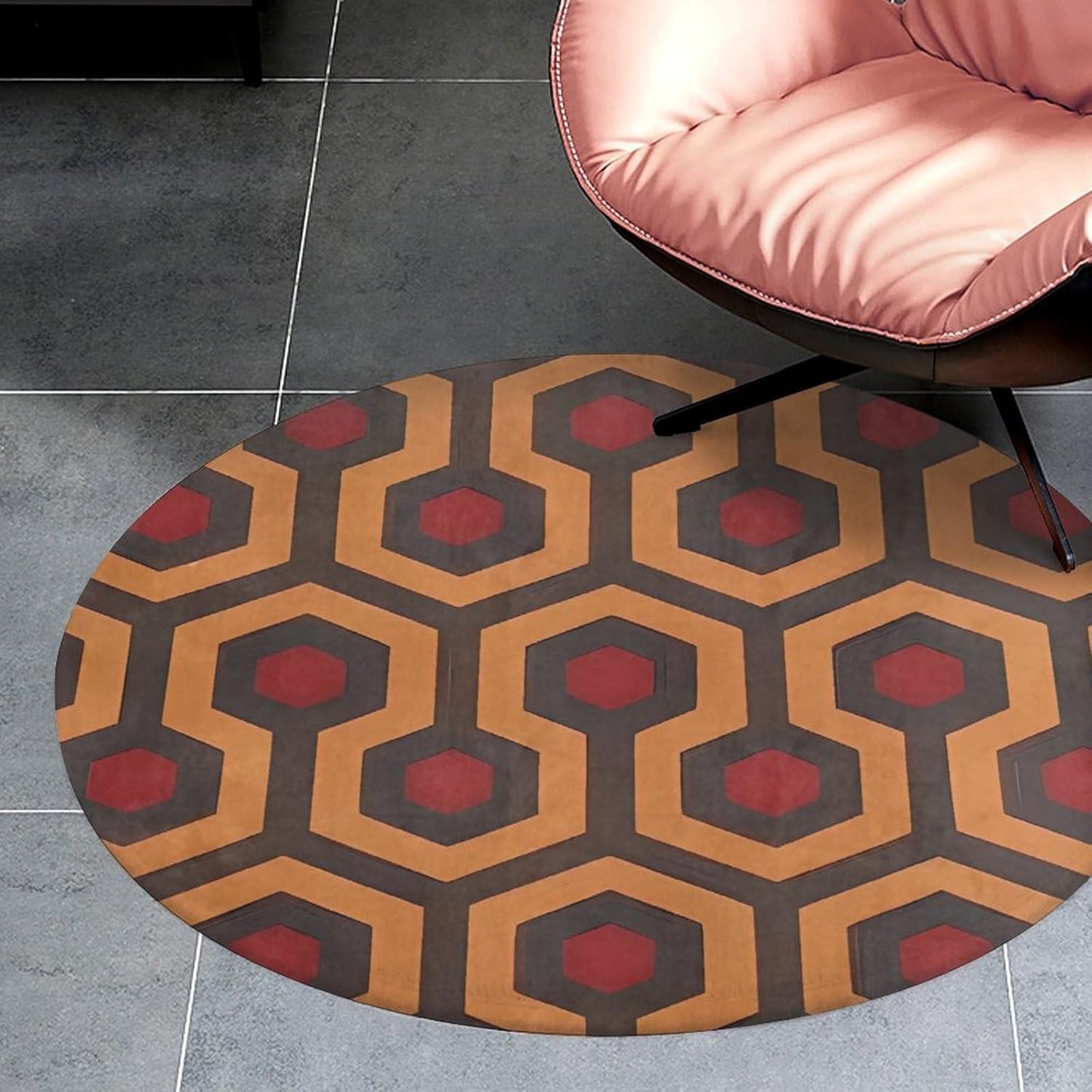 Round Small Area Rug, Shining Overlook Print Circle Rugs, Non Slip Washable Floor Mat, Soft Throw Rug for Living Room, Powder Room Entryway, Bathroom, Bedside, Floor Decor 80 * 80cm
