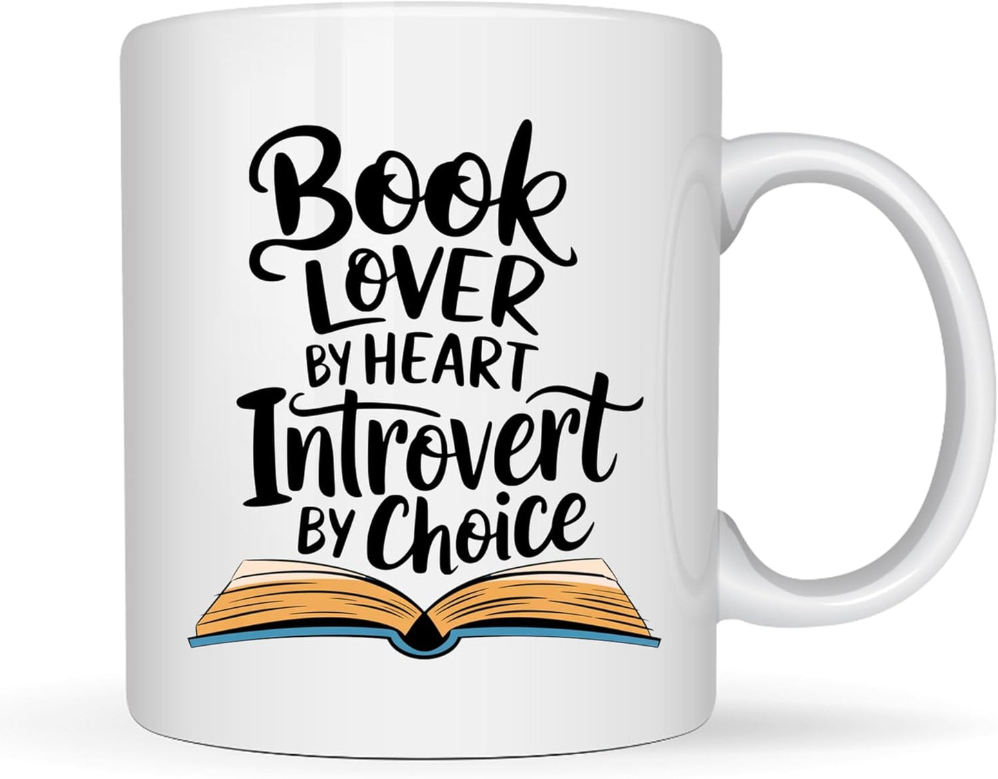 Book Lovers Coffee Mug 11oz White -Lover Introvert - Gift for Book Club Bookworm Bookish Reading Nerdy Avid Readers Women