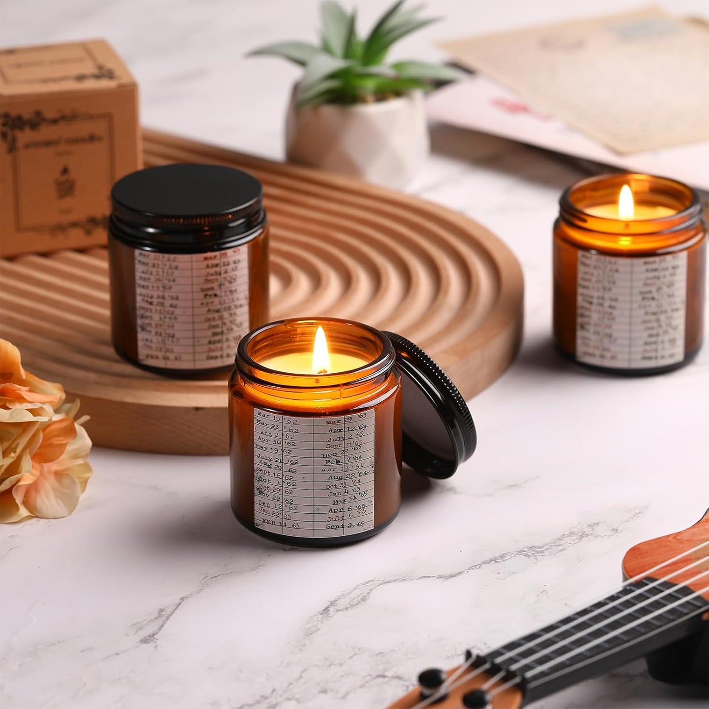 10 Set Book Lovers Gifts Library Due Date Scented Candles Natural Soy Wax Jar Candle with Organza Bag Reading Week Ideas Gifts for Readers Bookish Librarian Book Club Decor