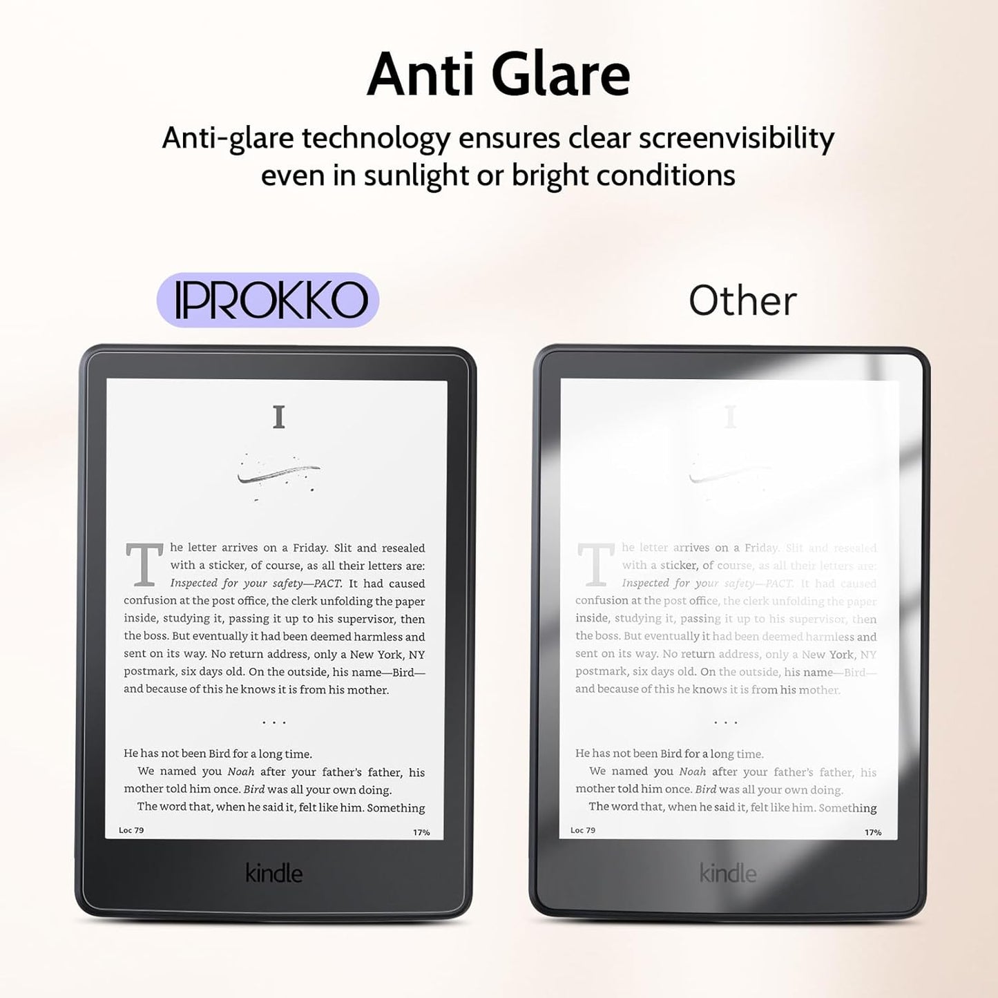 IPROKKO [2 Pack] Anti Blue Light Screen Protector for 6" Kindle 11th Gen 2024/2022 Protective Film, Eyes Friendly Easy Install Anti Glare Kindle Basic Tablet eBook Reader Screen Protector Compatible with Kobo Clara, Kobo Nia, PocketBook