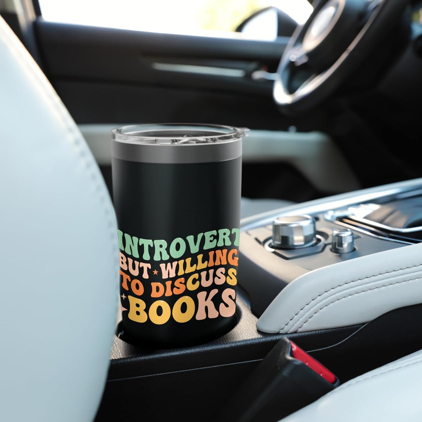 Introvert But Willing To Discuss Books Literary Reader Funny Stainless Steel Insulated Tumbler