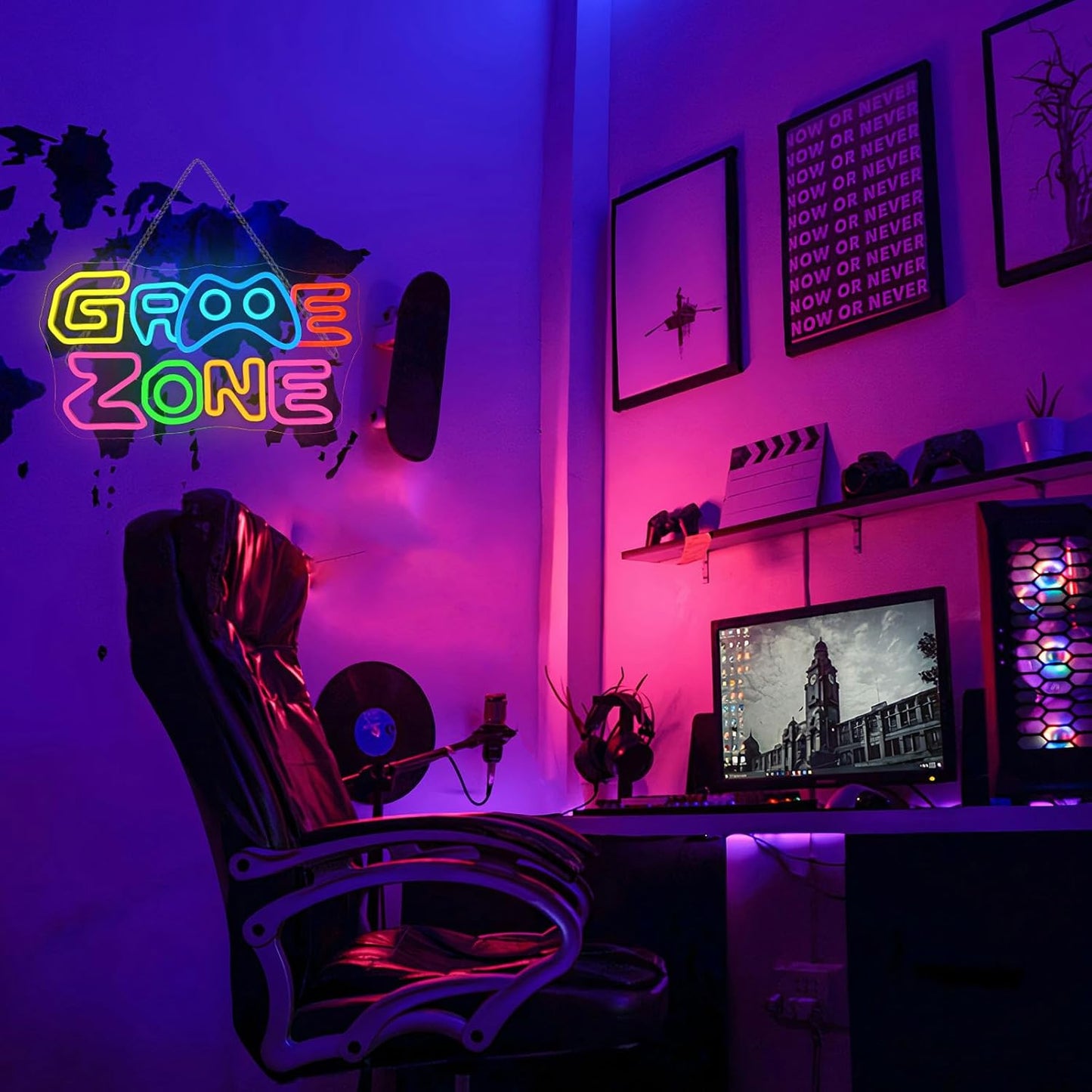 Game Zone Neon Sign Wall Decor Neon Light Bedroom Wall Decor Suitable for Classroom Book Party Library Decoration Reading Room Bookish Decor Gift