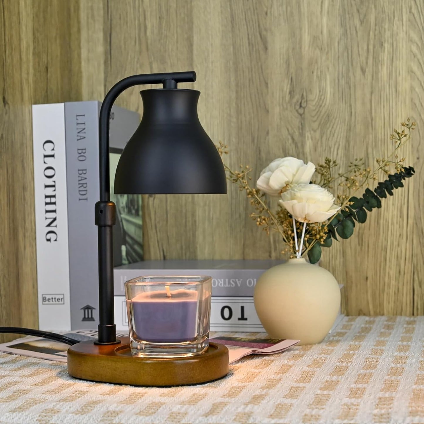 Candle Warmer Lamp with Timer - Electric Adjustable Candle Lamp Warmer, Birthday Gifts for Women, Mothers Day Gifts for Mom, House Warming Gifts New Home, Candle Warmer for Jar Candles with 2 Bulbs