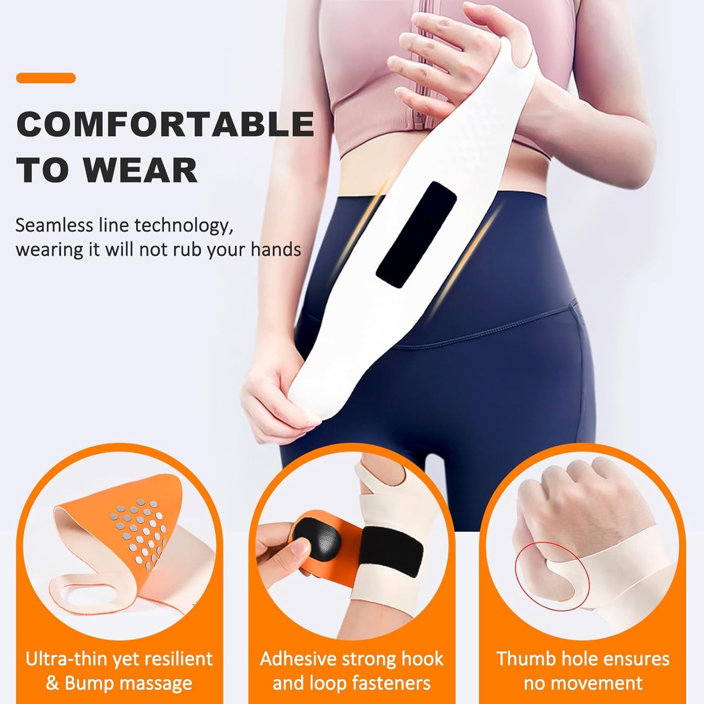 Ulnar Wrist Brace for Right & Left Hand, Ultra-Thin Elastic Wrist Wrap Compression for TFCC Tear and Repetitive Wrist Use Injury, Wrist Support for Carpal Tunnel, Tendonitis, Pain Relief (Skin)