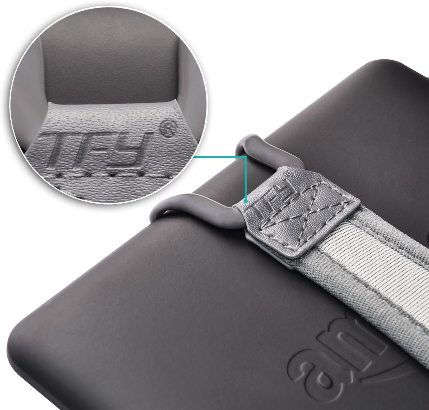 TFY Security Hand Strap Holder Finger Grip for Tablet -Compatible with Fire 7Inch / Fire HD 8 / iPad mini/Galaxy Tab S 8.4 / Galaxy Tab 2/3 / 4 / Galaxy Tab 7.7 (Grey)
