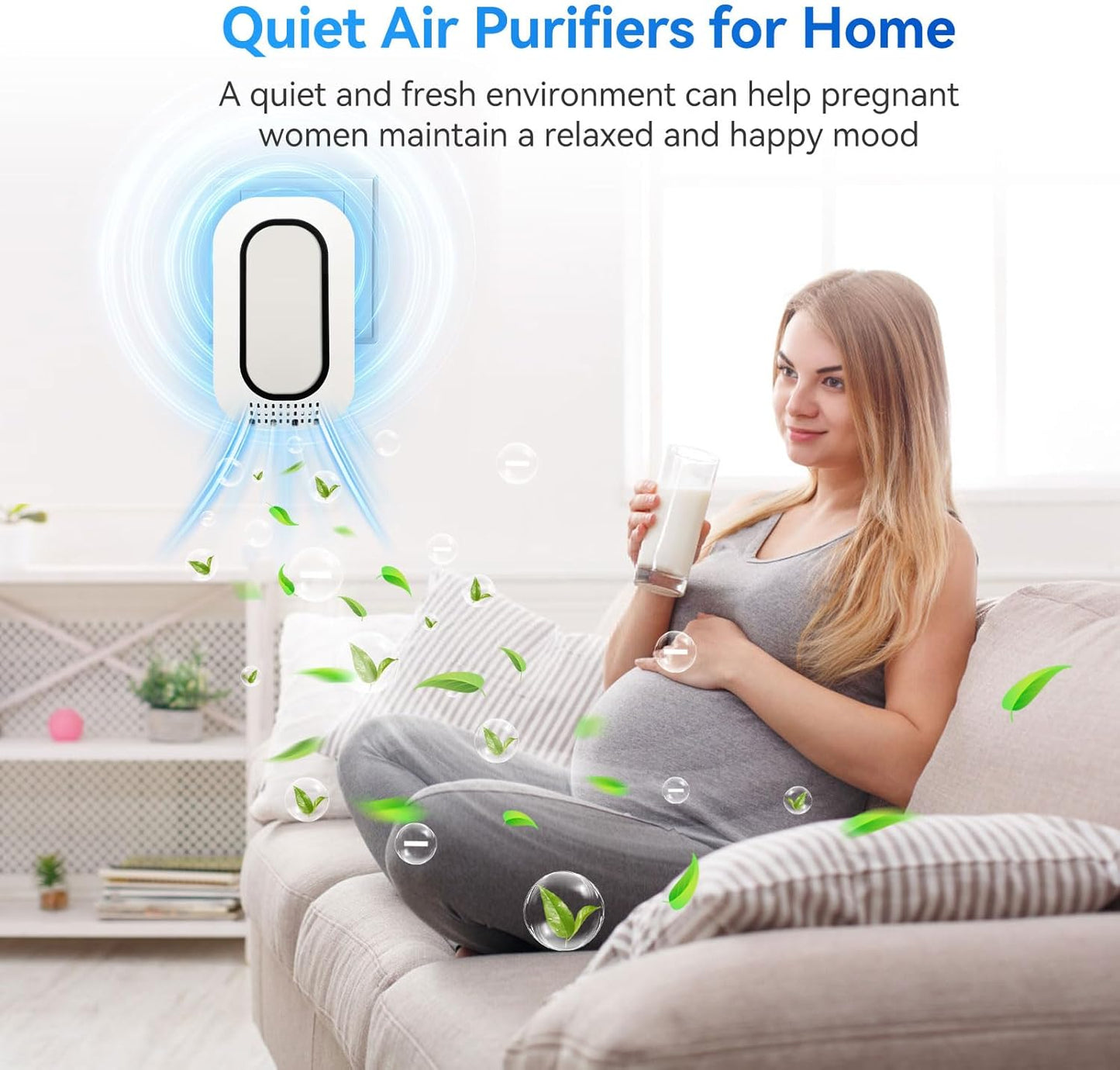 Plug In Air ionizers Negative Ion Air Purifie for Home,Small Ionic Air Purifier With Backlight,Quiet and Energy-Saving Air Freshener for Home,Bedroom,Office,Living Room(4)