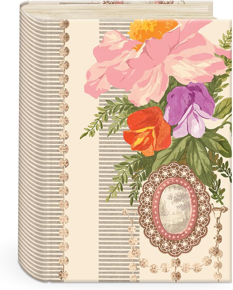 Punch Studio Decorative Storage Boxes with Lids | Nested Book Style Set of 3 Coated Cardboard Keepsake Box for Photos Documents Gifts Home Organization, 11” x 13.5” – Timeless Treasures Floral