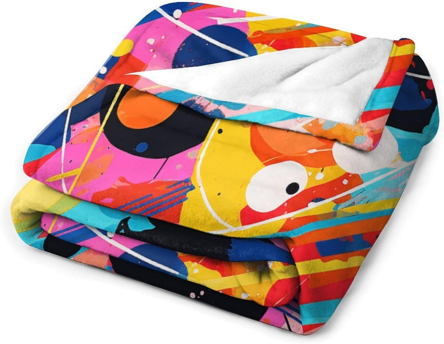 Pop Art Style Throw Blanket for Couch Super Soft Warm Lightweight Throw Blankets Cozy Flannel Bed Blanket Cute Decorative Blankets for All Seasons Home Decor Gift 60"*80"（150 * 200cm）