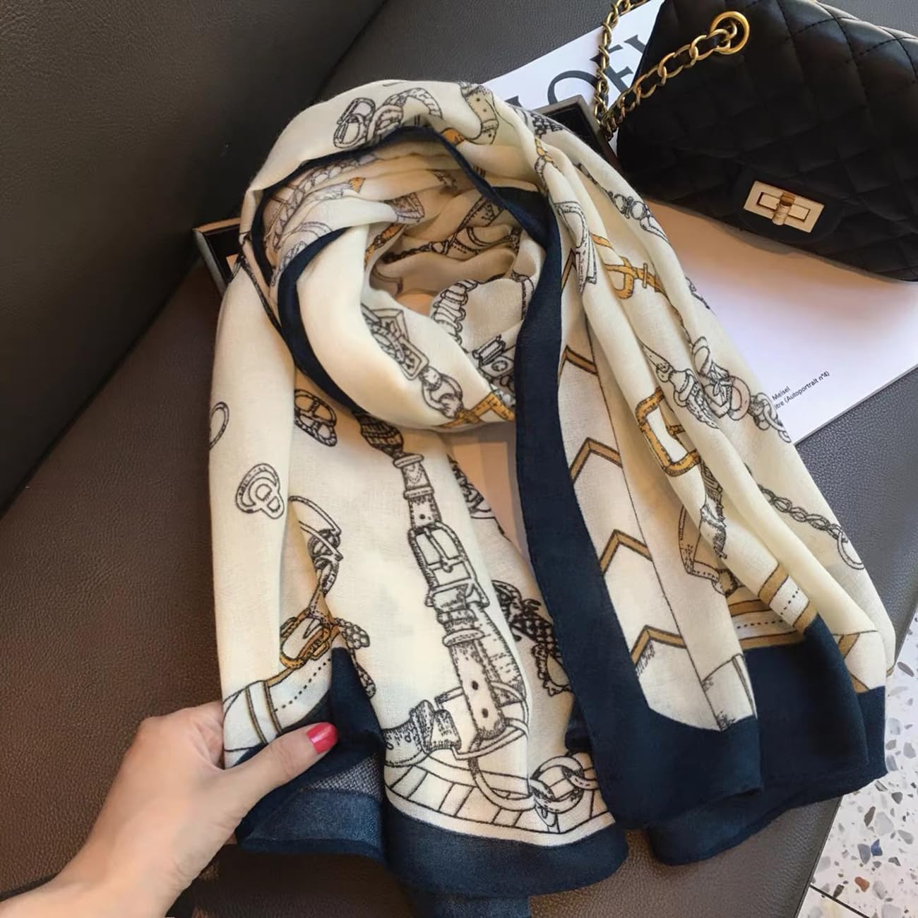 51x51 Inch Large Square Scarf Multi-purpose Fashion Scarves Shawl Sarong Hair Wrapping Scarfs Neck Scarves for Women