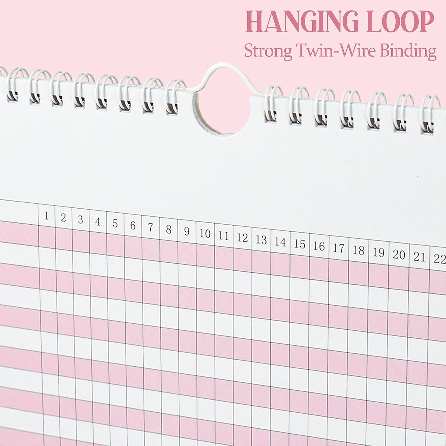 Habit Tracker Journal - Undated Weekly & Monthly Planner with Spiral Binding12Months, 8.5"x11' Pink