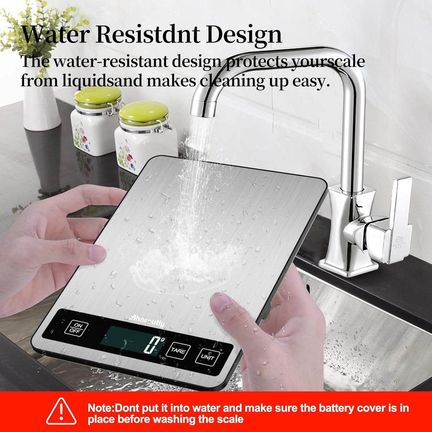 Food Scale, 22lb/10kg Digital Kitchen Scale Weight Grams and Ounces with 0.1oz/1g Precision, 6 Units and Tare Key Design, LCD Display & Stainless Steel Panel for Baking, Cooking, Postage