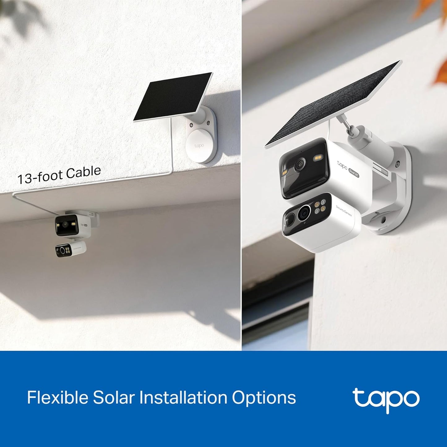 Tapo 2K Dual Lens Pan/Tilt Security Battery Camera Wireless w/Solar Panel, 165° Wide-Angle + 6mm Telephoto, Free Person/Vehicle Detection, 360° Pan, SD/Cloud Storage, Works w/Alexa & Google, C645D KIT