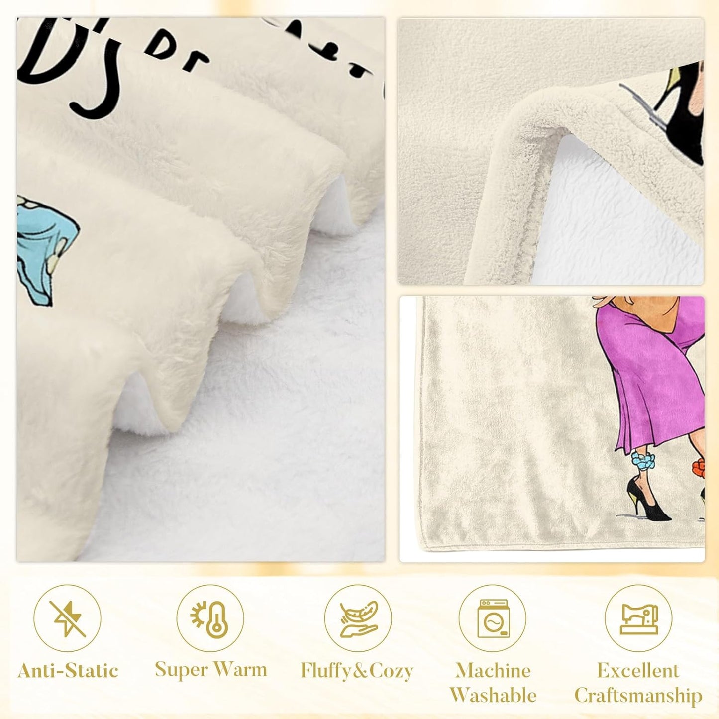 Soft Friend Blanket for Women, Warm and Cozy Friendship Gifts for Women, Friends Blanket for Friendship, Birthday, Warm Throw Blanket Gifts for Chritsmas Thanksgiving 50x60