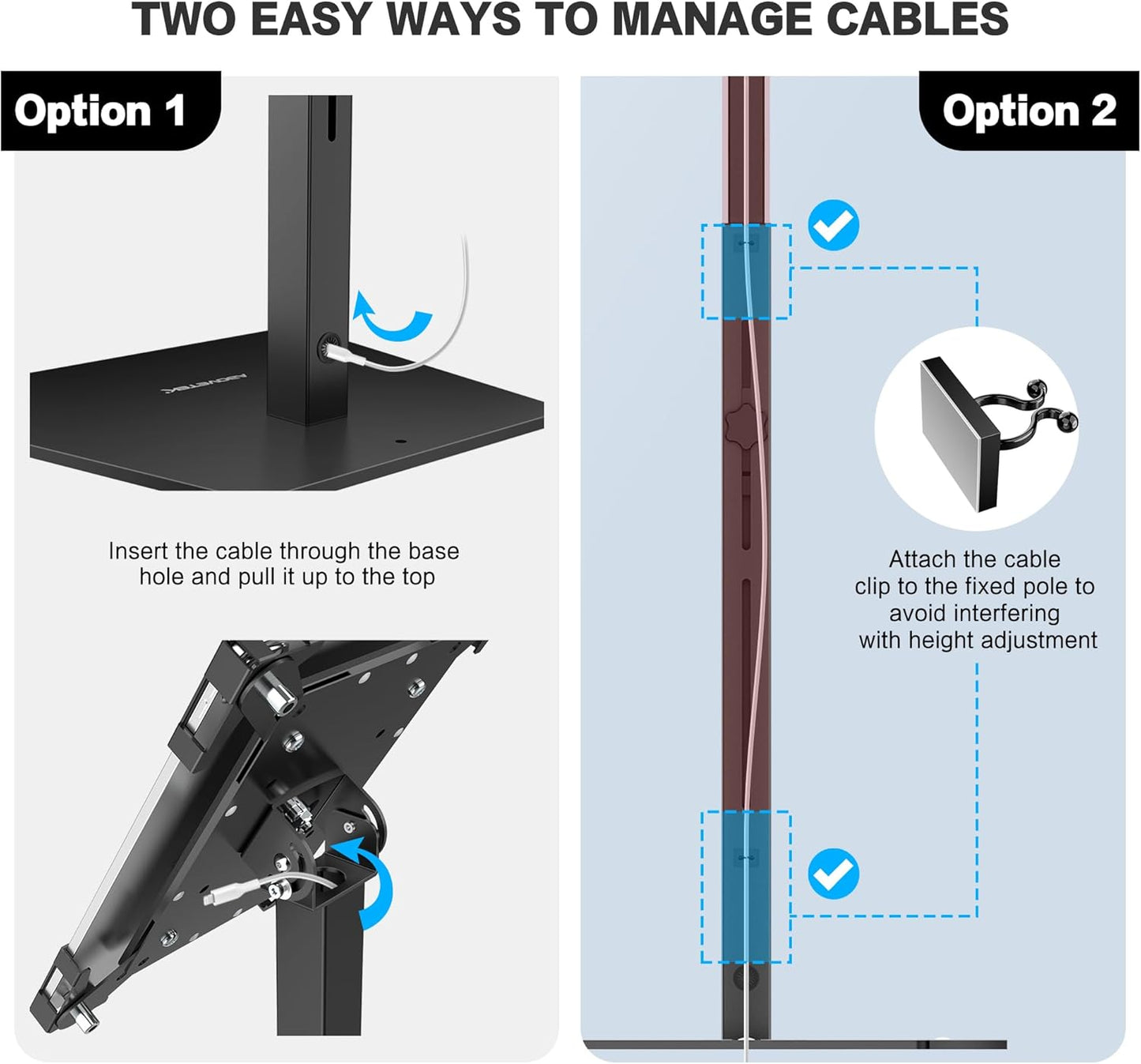 AboveTEK Security iPad Kiosk Floor Stand, Anti-Theft POS Tablet Stands for Retail Business, Height Adjustable Tablet Floor Stand, 360° Swivel Universal Locking Holder Fits 9.7"-13" iPads/iPad Pro/Air