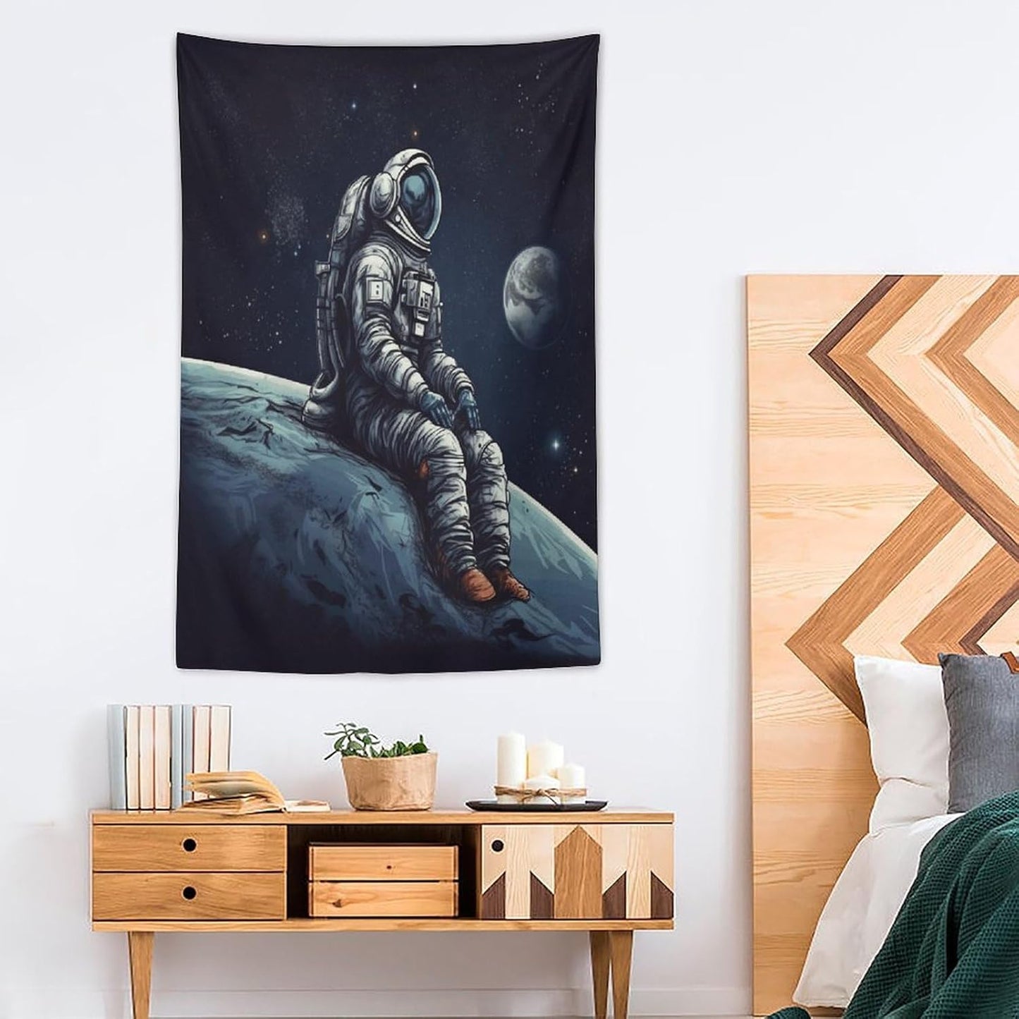 FodPand Astronaut Space Tapestry Anti-fading Wall Tapestry with Installation Kit Backdrop Banner Multipurpose Aesthetic Tapestries Boho Wall Art Hanging Decorative Blanket 40"x60"