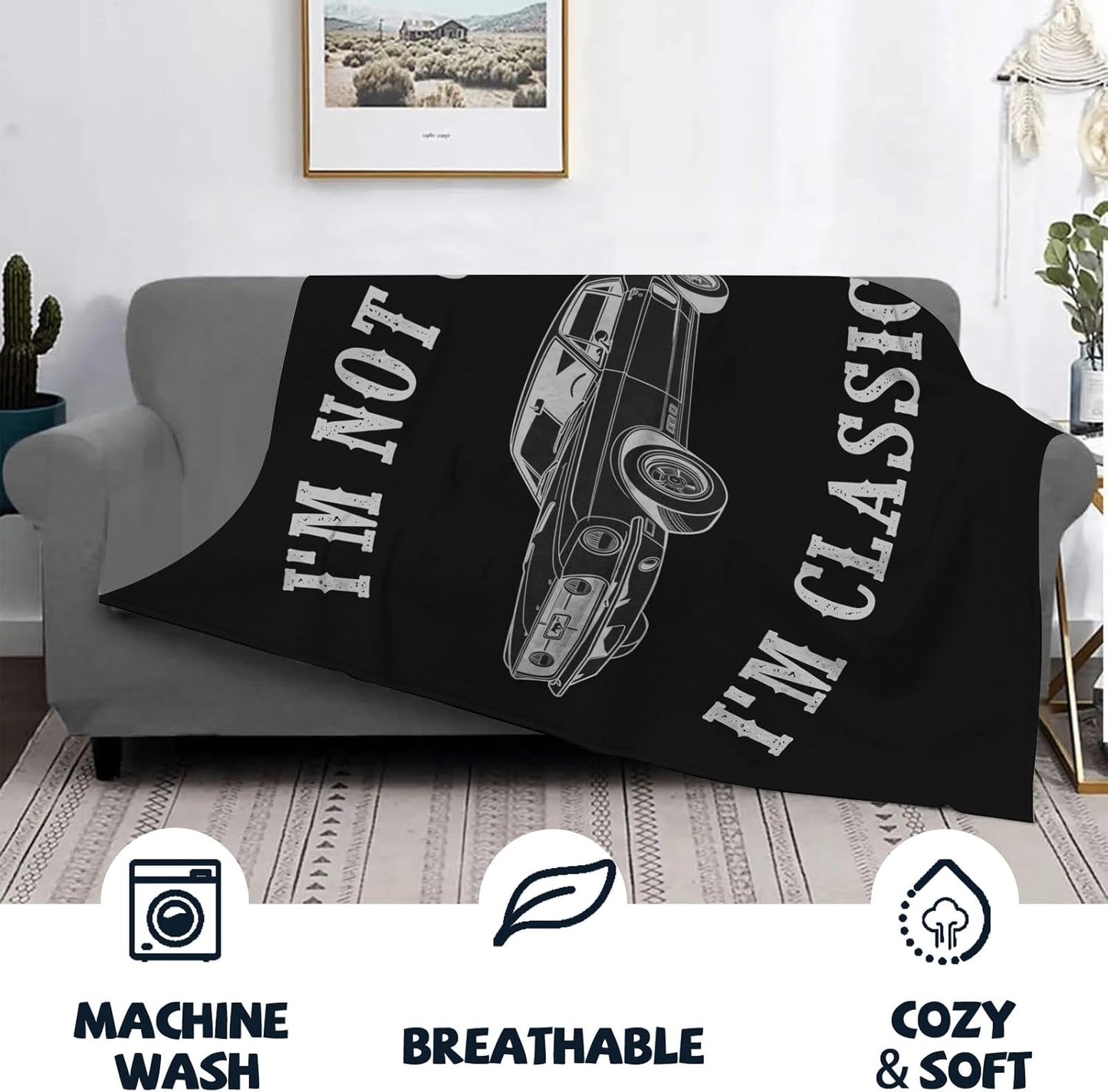 Gifts for Men - Funny Birthday Father's Day Retirement Gift Ideas for Older Men Grandpa Dad Husband - Throw Blanket 50"x60"