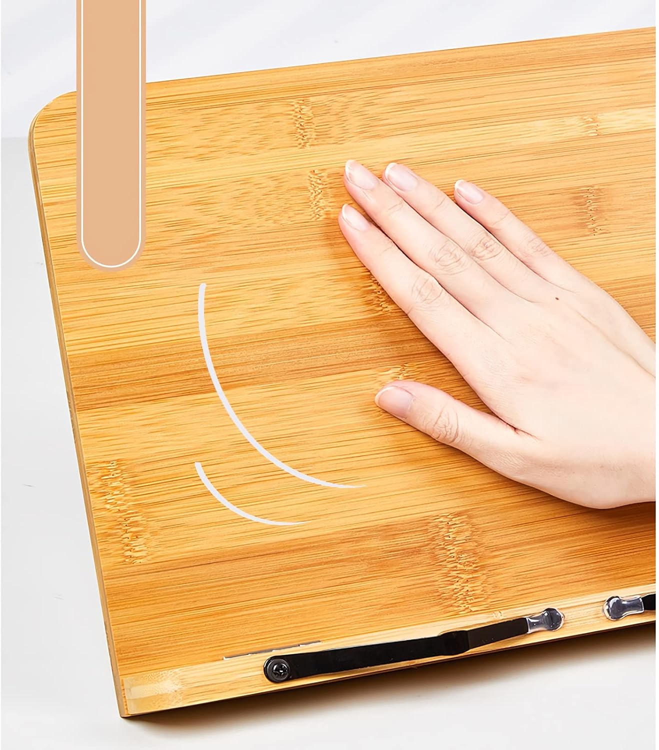 Book Stand Cookbook Holder Stand Adjustable Textbook Recipe Document Tablet Display Stand Foldable Tray Elegant Hollow Pattern Gift (Size : L) ()