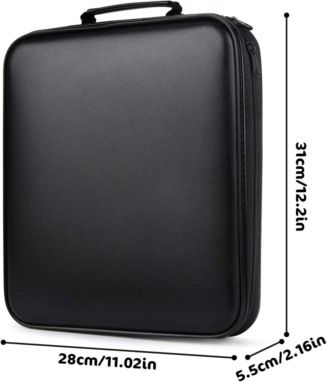 DVD Storage CD Case Holder:DVD Binder Protective CD Book Portable DVD Organizer-CD Wallet 160 Disc Holder Hard Plastic Movie Case Black CD Portfolio Blu Ray Album CD Booklet for Car Home