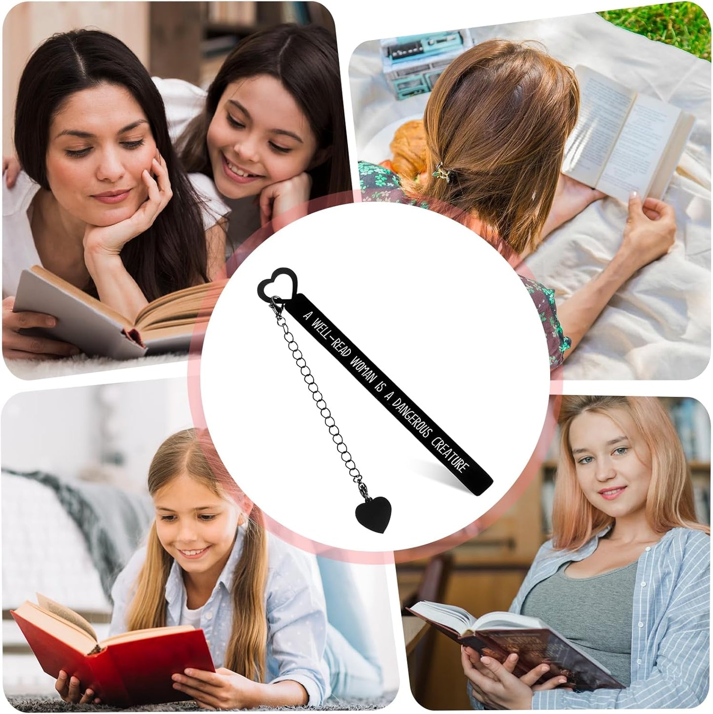 Funny Bookmarks for Book Lovers, Cute Bookmarks for Women, Writers, Booklovers, Black Book Marks for Reading, Dark Romance Funny Reading Gift for Girls, Teacher, Men, Best Friend, Bookworm, Student