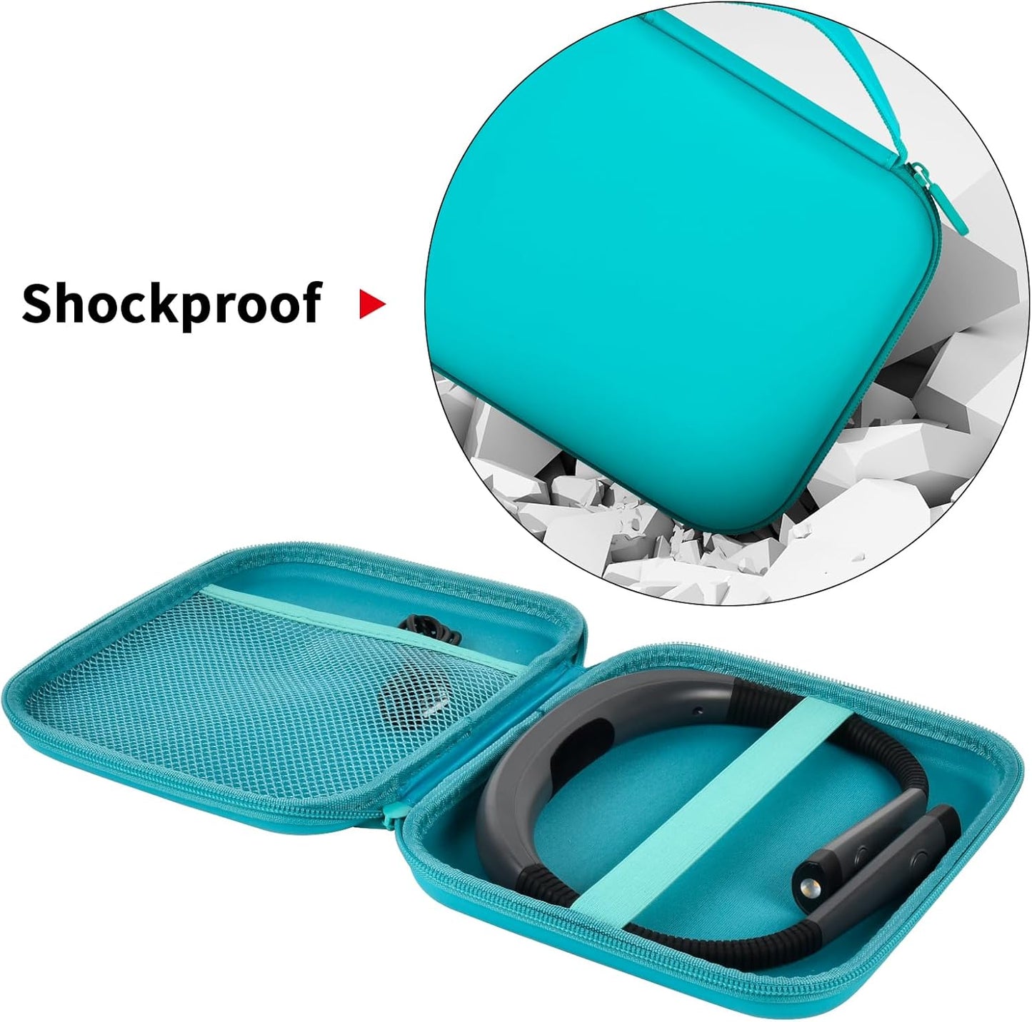 GWCASE Case Compatible with Glocusent/for Vekkia/for LITOM/for LEDGLE/for TAKKUI/for TSINGREE LED Neck Reading Light Book Light for Reading. Storage Carrying Holder for USB Cable (Box Only) -Green