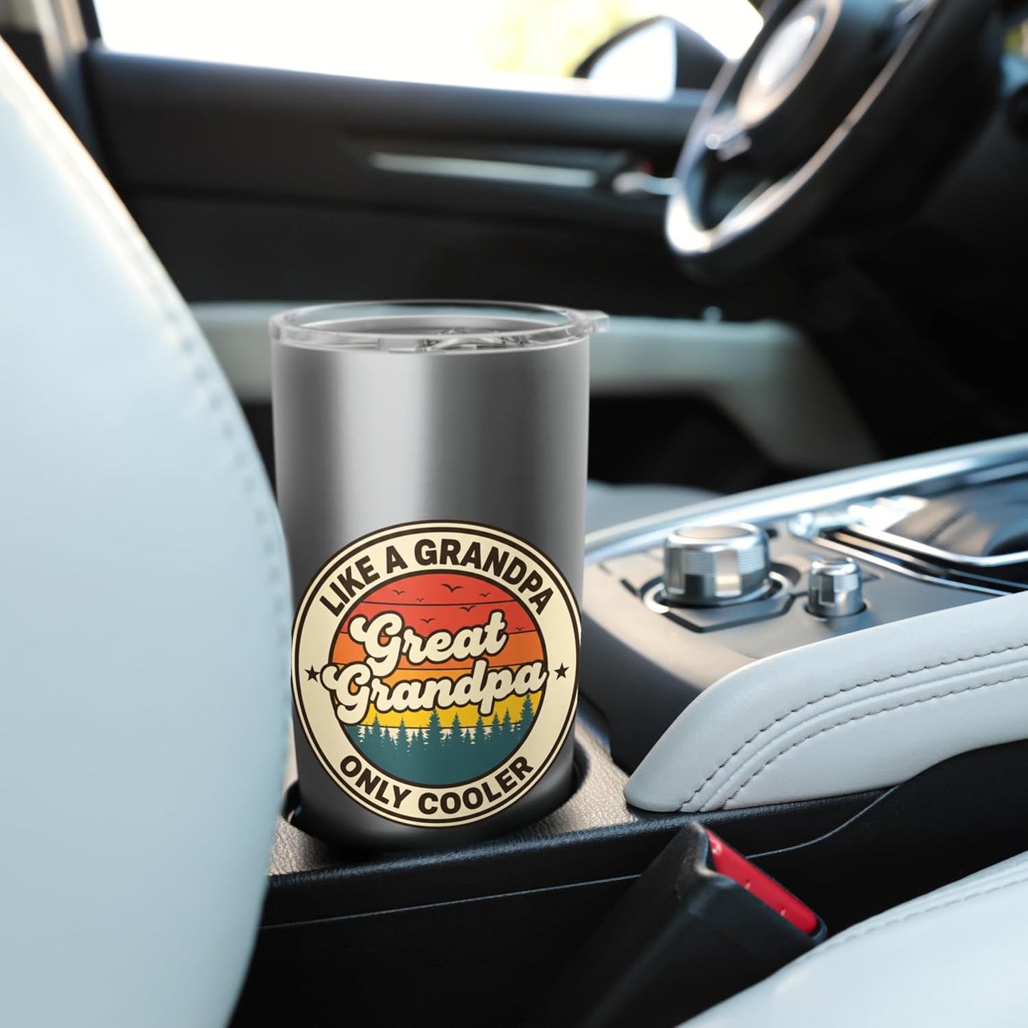 Like A Grandpa Only Cooler Great Grandpa Retro Vintage Grand Stainless Steel Insulated Tumbler